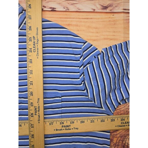 Polo Ralph Lauren Mens Blue Striped Polo Large - Picture 7 of 7